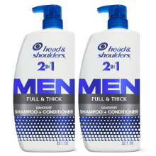 Head & Schouders Anti-roos 2 in 1 shampoo en conditioner vol en dik 32,1 fl. Oz (pak van 2)