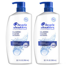 Head & Shoulders Classic Clean Schuppen-Shampoo, Doppelpack, Anti-Schuppen, tglicher Gebrauch, parabenfrei, farbsicher, je 32,1 Fl Oz (2er-Set)