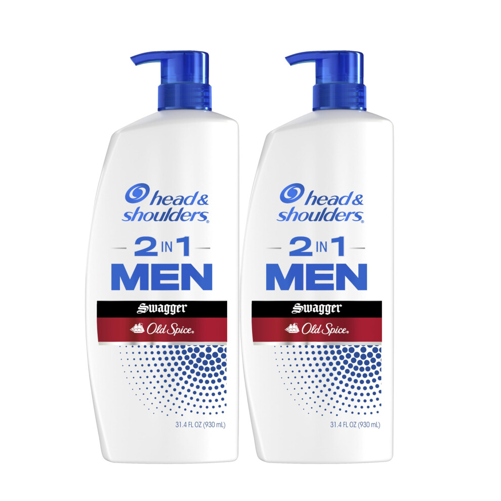 Head & Shoulders Mens 2 in 1 Dandruff Shampoo and Conditioner  Anti-Dandruff Treatment  Old Spice Swagger for Daily Use  Paraben Free  31.4oz  2