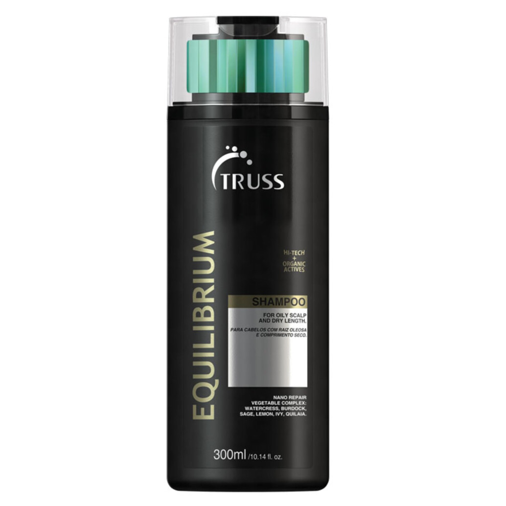 Truss Equilibrium Scalp Shampoo - Confident Split End Repair In A Hydrating Shampoo For Color Treated Hair - Cleansing Scalp Care For Oily Strand