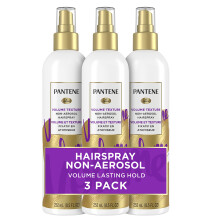 Pantene Hairspray Niet-aerosol, Volume Langdurige Hold, Pro-V, Body & Zachtheid Texturizing, 8,5 fl oz, Drievoudige Verpakking