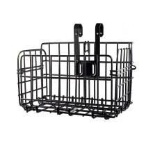 Folding Rear Bike Basket Steel Baskets Quickly Release Rack Cargo Basket with Reflective for Most Mounted Black Ref:IOp