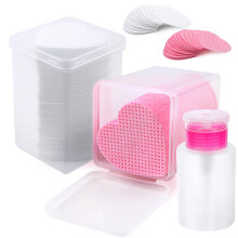 400 Stck fusselfreie Nageltcher, 1 Pumpspenderflasche mit Pull-Down-Funktion, super saugfhig, weich, Vlies, Wimpernkleber-Reinigungstcher fr