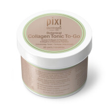 Pixi Botanical Collagen Tonic to-Go Volumizing & Hydrating Toning Pads Enhanced with Peptides & Botanicals to Firm & Revitalize Alcohol-Free Da