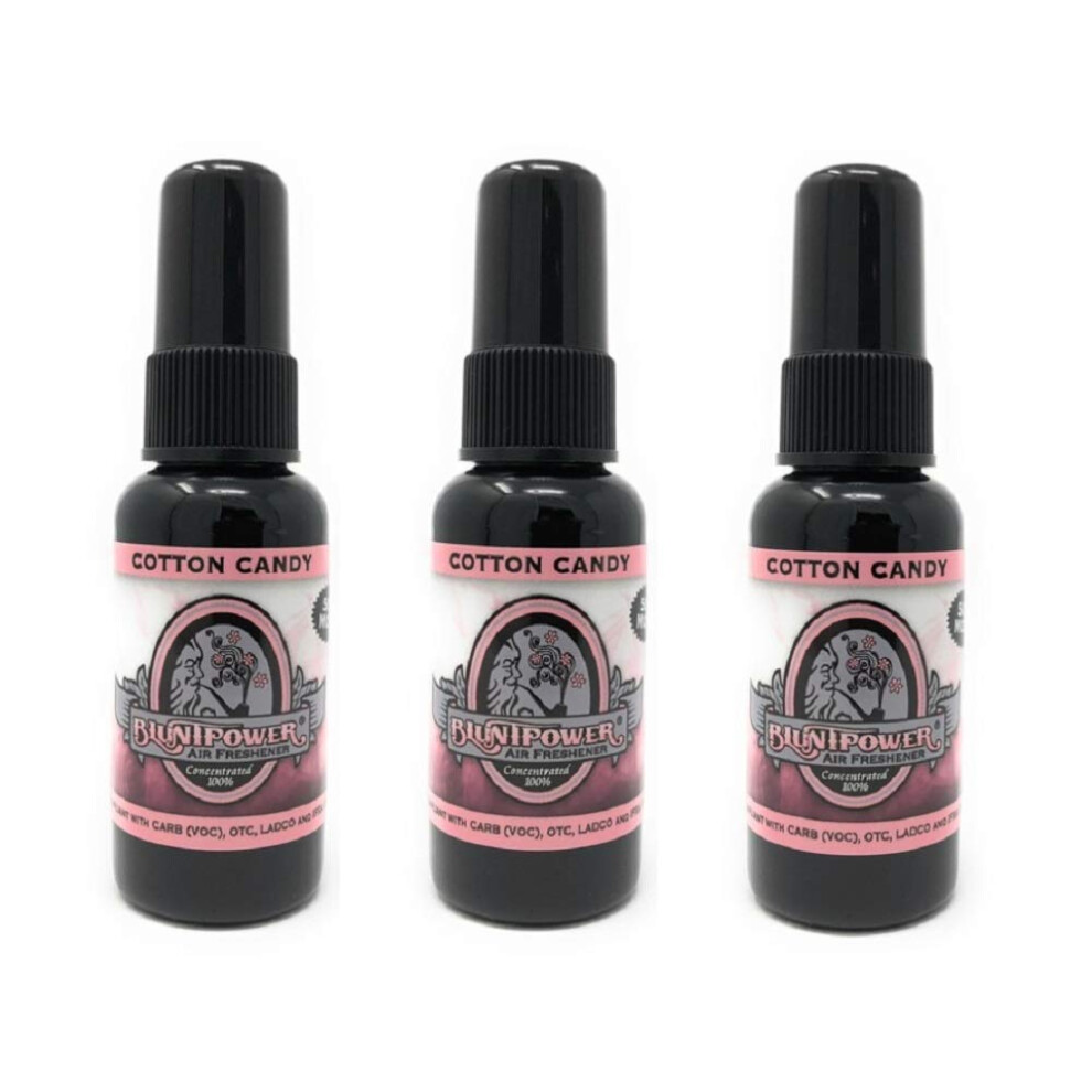 BluntPower (Cotton Candy  3 Pack) Concentrated Air Freshener - Premium Oil Based Air Freshener Spray For Home and Car - Long-Lasting Bathroom Spr-image-OPC-PHXTFRC-NEW