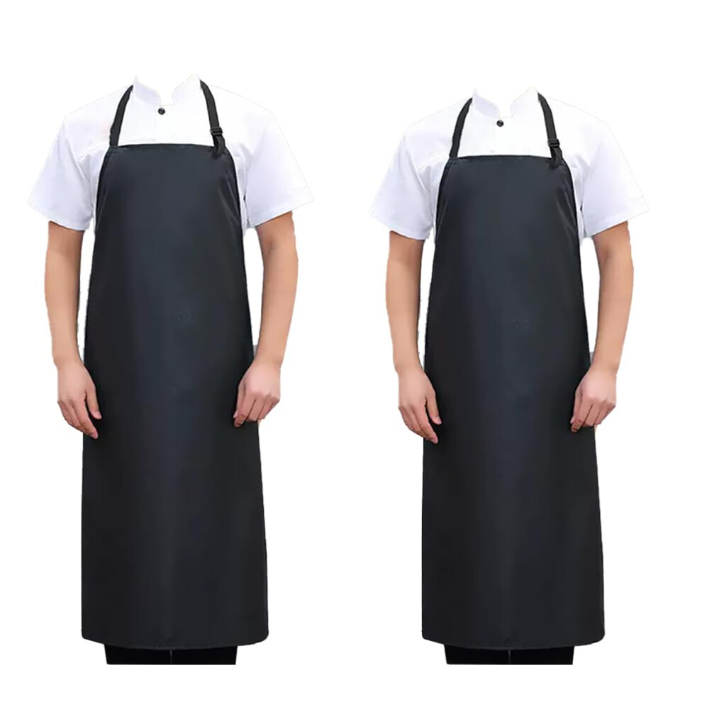 2 Pack Rubber Vinyl Aprons Chemical Resistant Work Apron Elongated Aprons 820064767493