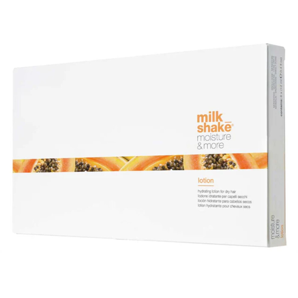 New Milk Shake Milk_shake Moisture & More Hydrating Lotion Vials - Intense Weekly Hydration Treatment For Dry Dehydrated Hair | Restores Shine And Moisture | T Mnz110050hmom010