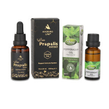 Extracto de propóleo líquido, suplemento de soporte inmunológico sin alcohol, 30 ml | Aceite esencial de menta 100% puro 20 ml