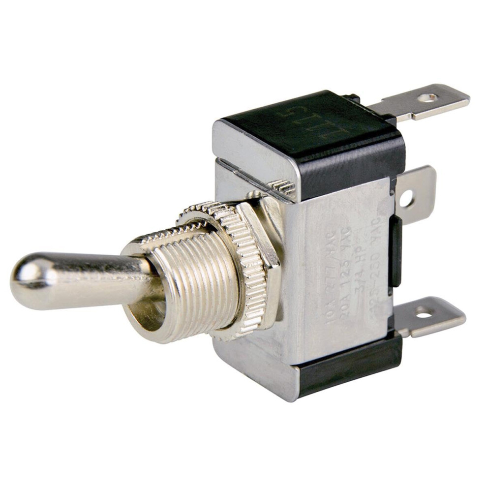 Spdt Plated Toggle Switch Chrome - On Off & On 940534668638
