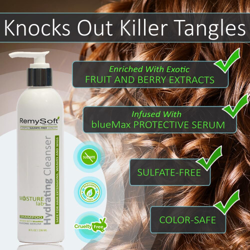 RemySoft Moisturelab Deluxe System - Sicuro per Extension, Trecce e Parrucche - Shampoo, Balsamo & Siero 1