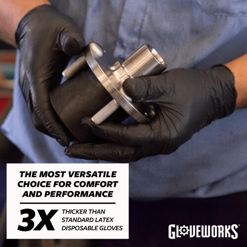 GLANTWORKS GLANTS INDUSTRIEUSES NITRILE DISPOSIBLES NORT 2