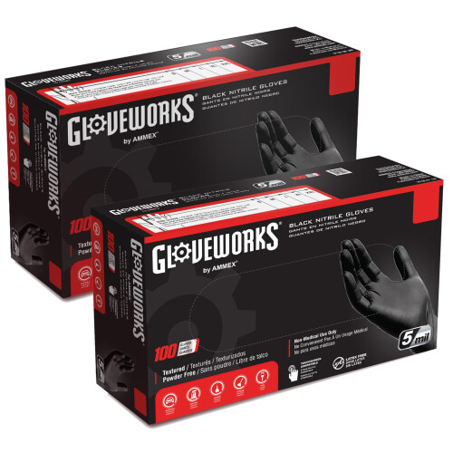 GLANTWORKS GLANTS INDUSTRIEUSES NITRILE DISPOSIBLES NORT