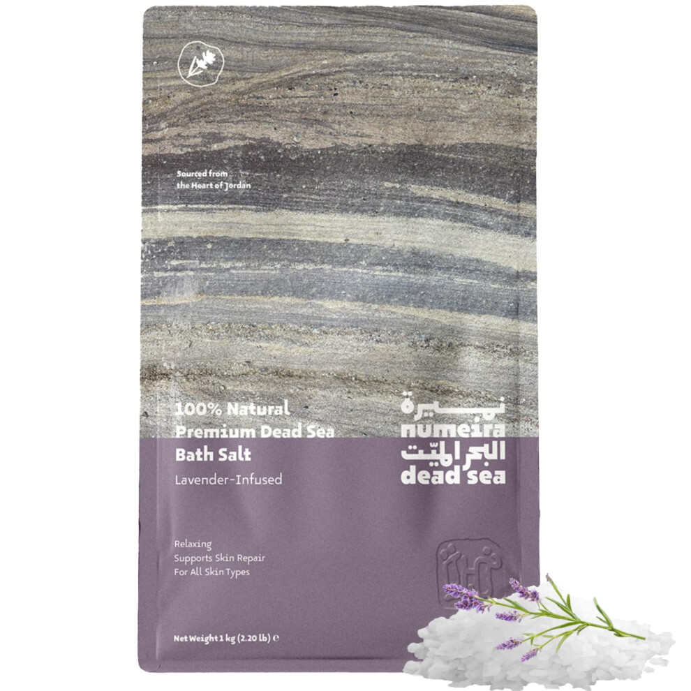 Numeira Dead Sea Salts For Soaking - Relaxing Salt Bath Soak For Body Rejuvenation - Natural Mineral Salts - Coarse Dead Sea Salt Bath Salts For