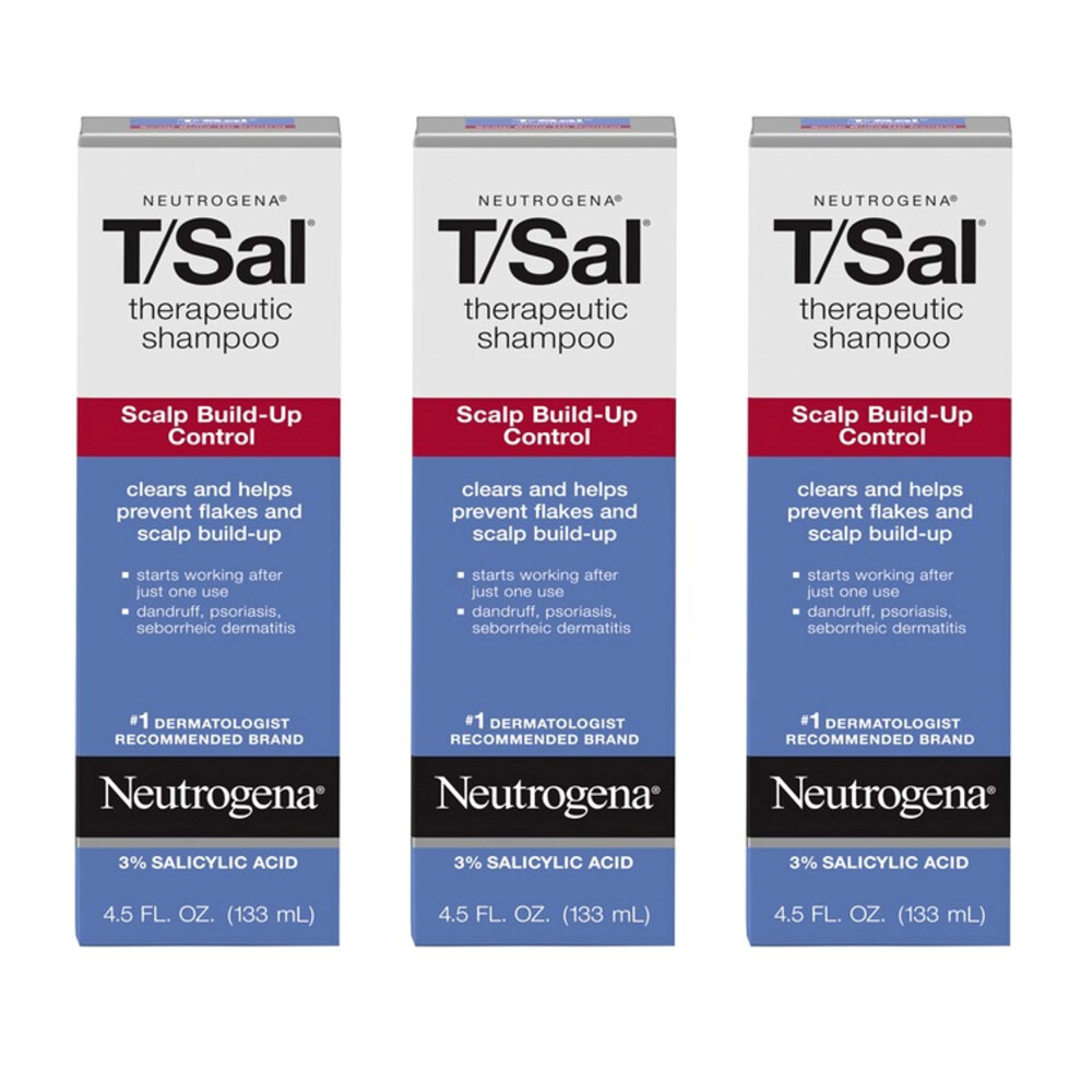 Neutrogena T/Sal Therapeutic Scalp Shampoo for Scalp Build-Up Control with 3% Salicylic Acid  Scalp Treatment for Dandruff  Scalp Psoriasis & Seb