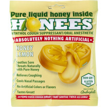Honees fylld menthol citron hosta droppe honung menthol & citron hosta droppar sore halsrelief - inget konstgjorda -naturliga ont i halsen pastil