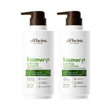 Alfheim Rosemary+ shampoo & Conditioner Set | Olio di rosmarino e menta per la cura del cuoio capelluto e controllo dell'olio | Jojoba & calendula pe