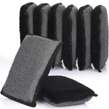 Mudder 8 peas de esponja para esfregar o interior do carro 5 '' x 3 '' Almofada aplicadora de cera de carro de fibra Esponjas de limpeza domsti