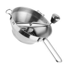 Stainless Steel Manual Food Ricer Versatile Handheld Vegetable and Food Masher for Making Purees and Jams Kitchen Tool Silver Finish