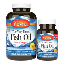 Carlson - Den allra finaste fiskoljan 700 mg Omega-3 Norska Citroner med hllbart ursprung 150 Antal