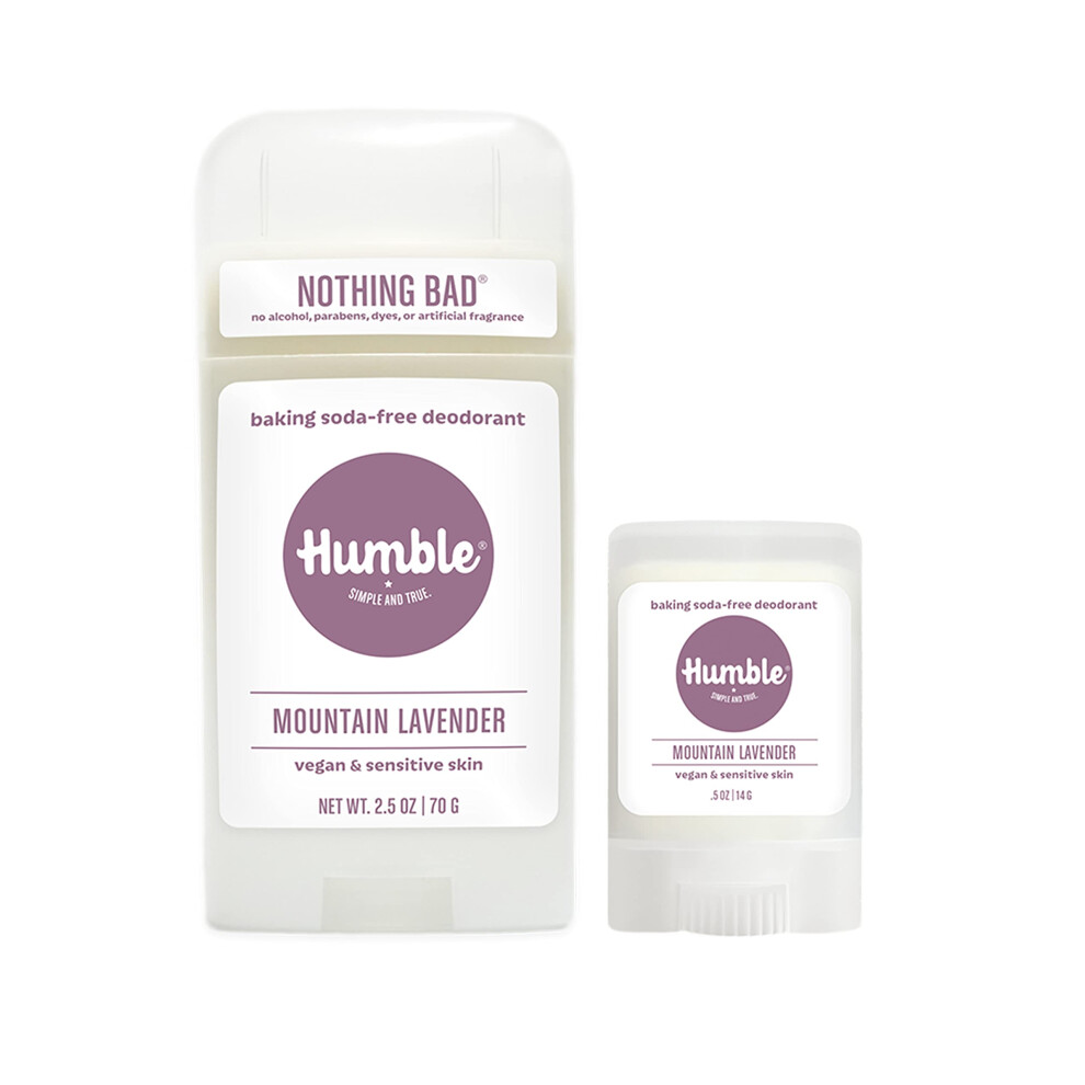 Humble Simple And Tr Purple Humble Brands Aluminum-Free Deodorant Vegan And Cruelty- Free Formulated For Sensitive Skin Sensitive Mountain Lavender Deodorant Full & Trave
