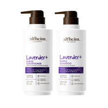 Alfheim Lavender+ Paarse Shampoo & Conditioner Set | Anti-messing en kleurcorrectie voor blond, platina en grijs haar | Hydraterend en voedend |
