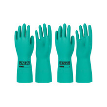 PACIFIC PPE 2 Par Nitril Kemikaliebeständiga Handskar, Flocked, Mot Stark Syra, Alkalisk, 15 mil, 12.6", X-Large