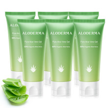 Aloderma 99 % Bio-Aloe-Vera-Gel fr das Gesicht, hergestellt innerhalb von 12 Stunden nach der Ernte, natrlich feuchtigkeitsspendend, reines Aloe-Ve