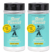 Tante Fannies t?ppeopfriskende og lugtfjernende pulver Multi-Purpose t?ppet?ppe og polstring Lugtfjerner til hjem med katte og hunde Lys citrondu