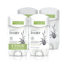 Elfenbein-Deodorant mit einem Hauch von Aloe, hergestellt ohne Aluminium und Backpulver, 2,4 oz, 4er-Packung