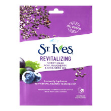 St. Ives Revital Acai Skin Care Sheet Mask Count of 6