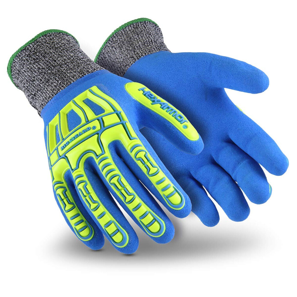 Hexarmor Gants De Manutention Thin Lizzie™ Fluid 7102, Taille 12, Protection Contre Les Chocs, 1 Paire, Bleu-image