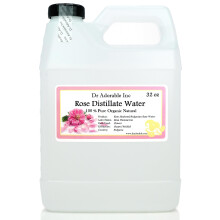 32 unssia - ruusuvesi - 100 % luonnollinen orgaaninen kasvovesi, alkoholiton, bulgarialainen ruusuhydrosoli kasvoille ja hiuksille by Dr Adorable