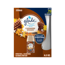 Glade Automatic Spray Rebill y Soportero de recarga de aire para Woods de cachemana para el hogar y el bao 6.2 oz