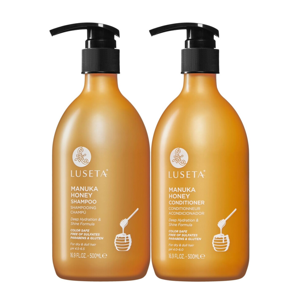 Luseta Manuka-Honig-Shampoo- Und Conditioner-Set, Feuchtigkeitsspendend Und Feuchtigkeitsspendend F R Trockenes, Strapaziertes Und Stumpfes Haar,-image