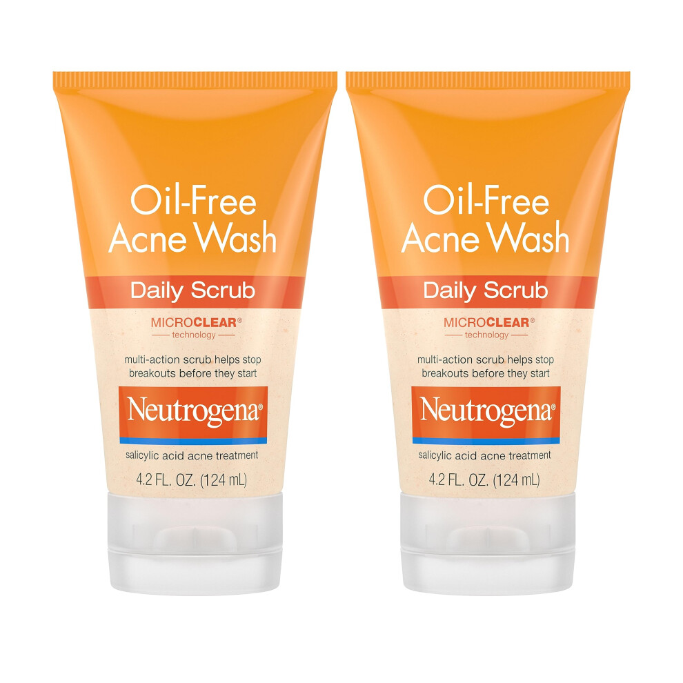 Neutrogena Oil-Free Acne Face Scrub  2% Salicylic Acid Acne Treatment  Daily Face Wash to help Prevent Breakouts  Exfoliating Facial Cleanser for