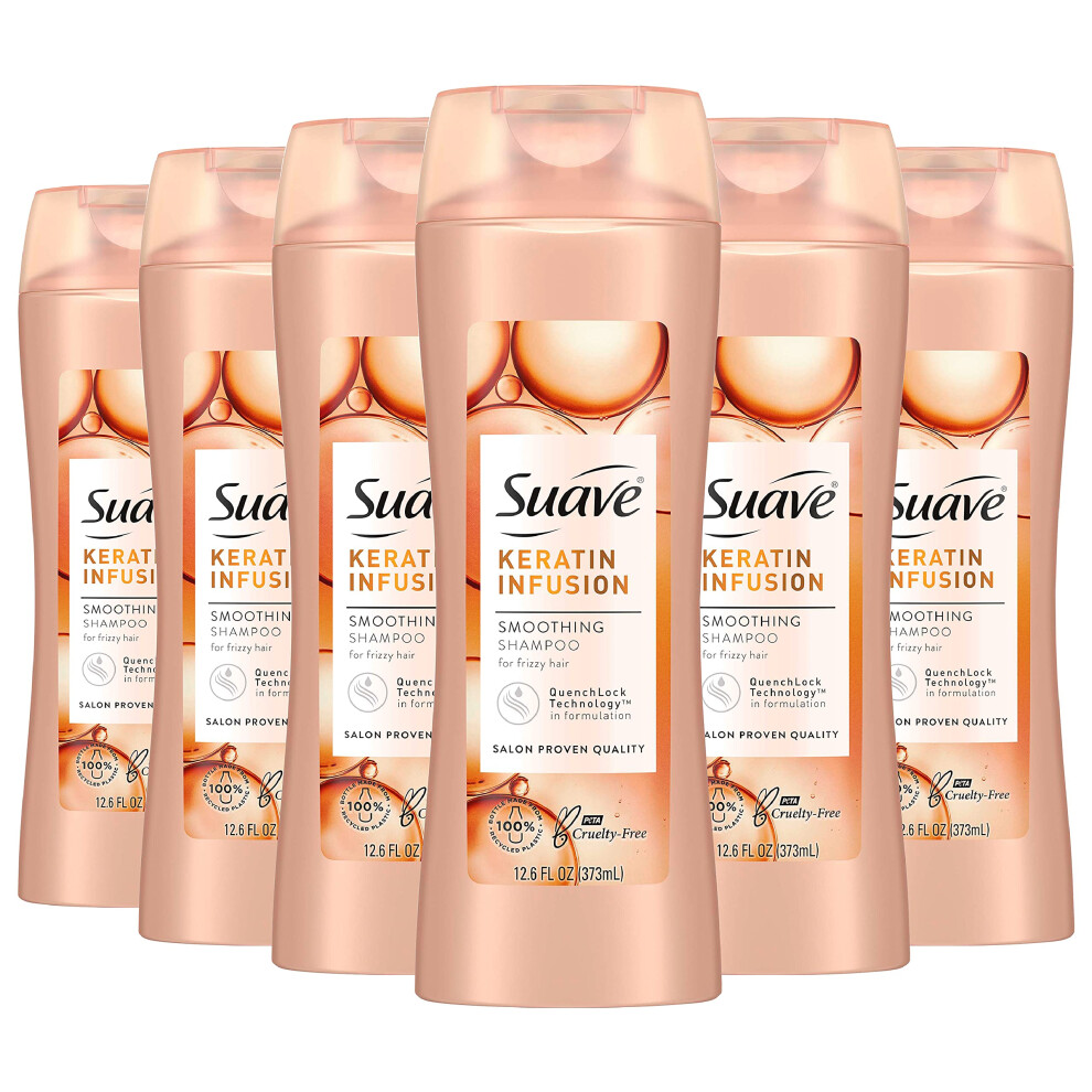 Suave Professionals Smoothing Shampoo Keratin Infusion 12.6 Ounce (Value Pack Of 6)
