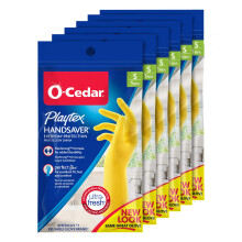 Gants Playtex HandSaver, Couleurs tendances, (Tailles 7-1/2-8), Moyen (Pack de 6)