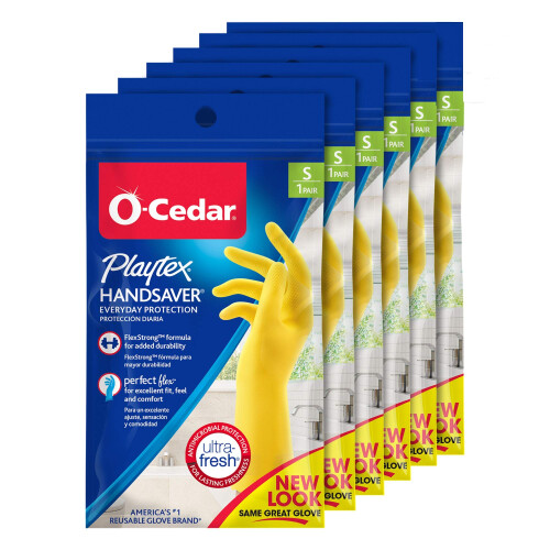 Playtex HandSaver Handschuhe, Sassy Farben, (Größen 7-1/2-8), Medium (Packung mit 6)