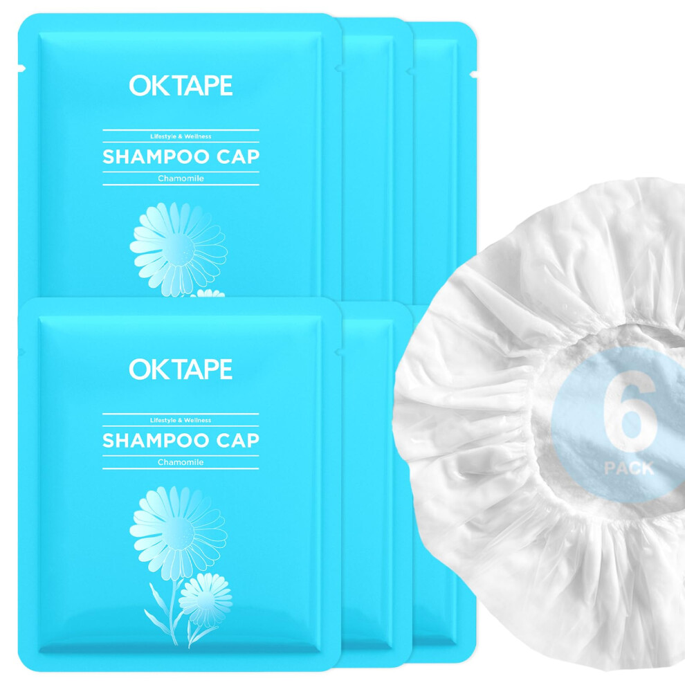 Ok Tape No Rinse Shampoo Cap (6 Packs) Microwaveable Rinse Free Caps For Bedridden Patients Or Elderly Waterless Shampoo And Condition Hair Ch