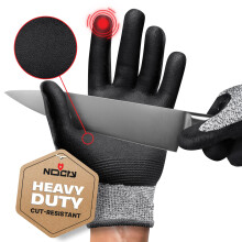 NoCry Professional Cut Resistant Work Gloves for Men and Women with Firm Grip and Waterproof Palms - Cut Resistant Gloves with Touchscreen Tips &