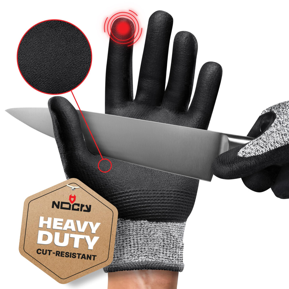 Nocry Professional Cut Resistant Work Gloves For Men And Women With Firm Grip And Waterproof Palms - Cut Resistant Gloves With Touchscreen Tips & 4744452010441