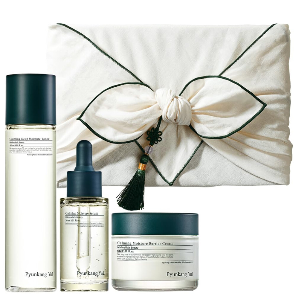 [PKY] Pyunkang Yul Calming Skincare Gift Set with Premium Gift Wrapping Instantly Calms Sensitive Skin vegan Korean Skincare (3-item set)