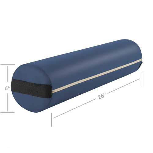 Almofada de travesseiro redonda completa para mesa de massagem Saloniture - 26 x 6 polegadas - Azul 2
