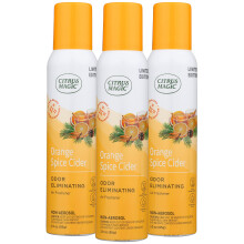 Citrus Magic Limited Edition Natural Odor Eliminating Air Freshener Spray Orange Spice Cider 3-Ounce Pack of 3