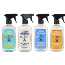 Aunt Fannie's Cleaning Spray Variety Pack Lemon All Purpose Vinegar Cleaner Glass & Window Spray Bathroom Spray and Wood Surface Spray Cleane
