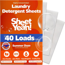 Feuille ouais! Feuilles de dtergent lessive cablantes hypoallergniques doux sur la peau trs concentre lavage (tourdissement de l't 20 f