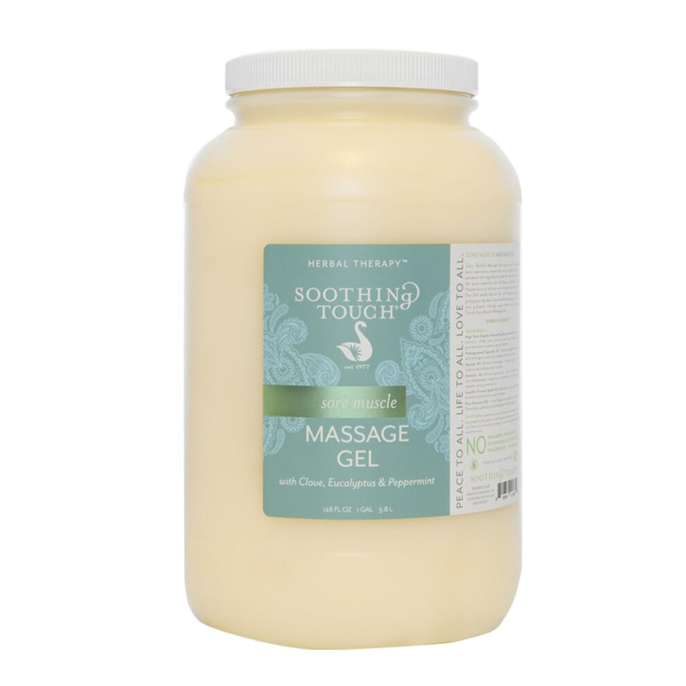 Soothing Touch Sore Muscle Massage Gel Clove/Eucalyptus/Peppermint 128 Ounce