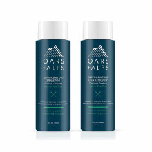 Oars + Alps Sulfaatvrije haarshampoo en conditioner voor heren, doordrenkt met toverhazelaar en tea tree olie, Alpine Tea Tree 12 Fl Oz elk