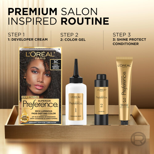 L’Oréal Paris L'Oreal Paris Superior Preference Μόνιμο Χρώμα Μαλλιών, Χρώμα για 9 Εβδομάδες Λάμψης, Σκούρο Καφέ 4 1