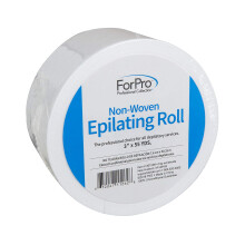 ForPro Vlies-Rollen für Körper- und Gesichts-Haarentfernung, reißfest, fusselfrei, 3" x 55 Yards, Weiß